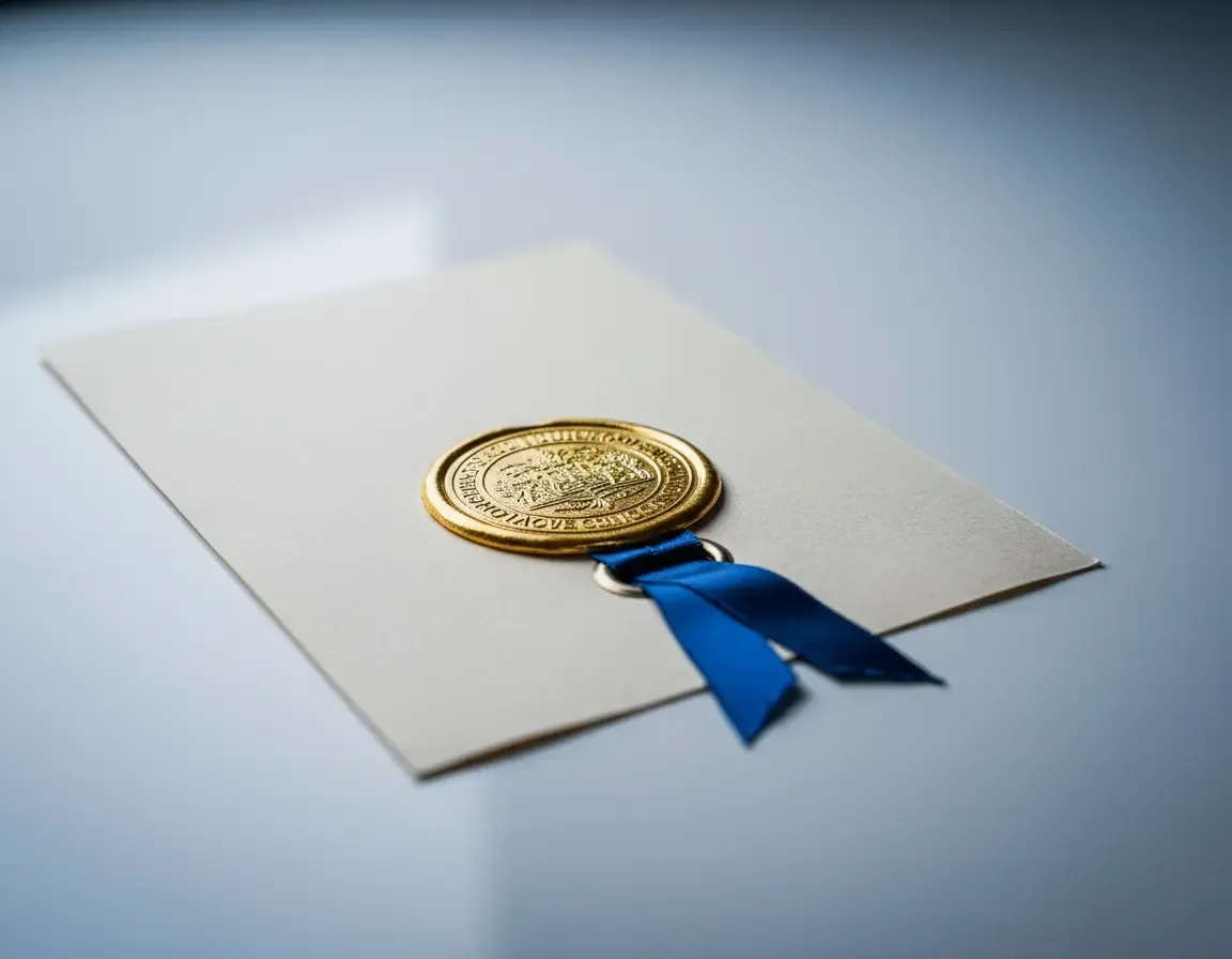 An official apostille certificate attached to a public document