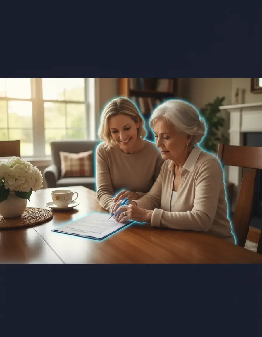A professional document signing session for a Power of Attorney