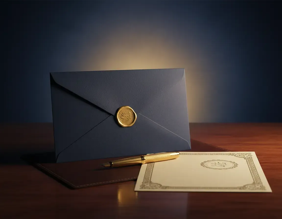 Secure mail-in document handling with a subtle blue tint
