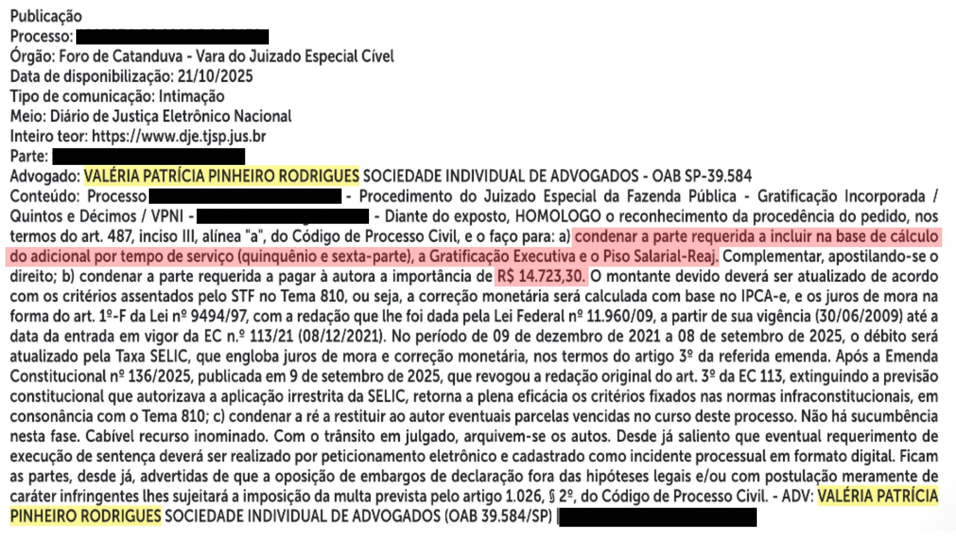 decisão judicial professores
