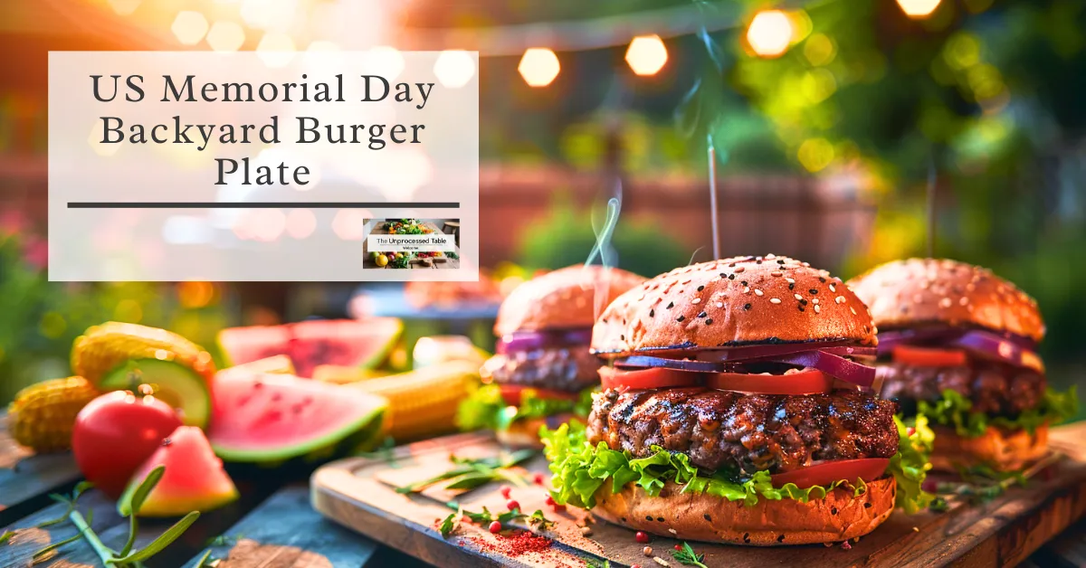 US Memorial Day Backyard Burger Plate