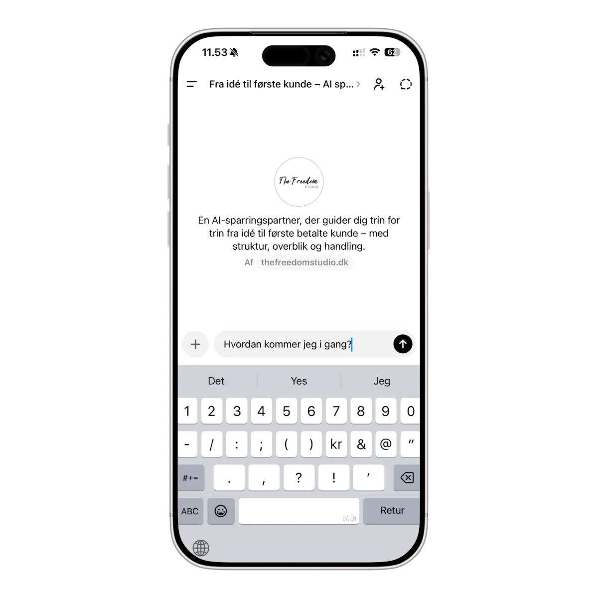 AI assistent –  Fra idé til første betalende kunde