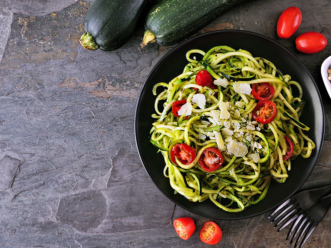 Spaghetti de Courgettes au Pesto