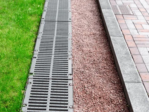 this is an example of a drainage system installed in woodstock, GA