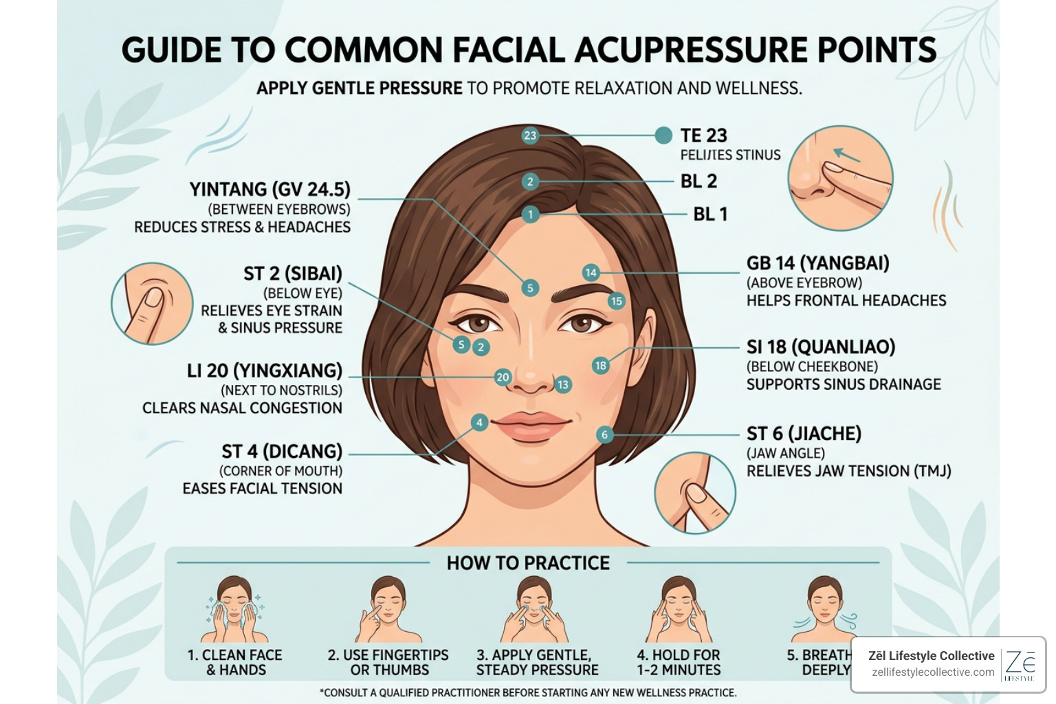 facial acupressure points chart