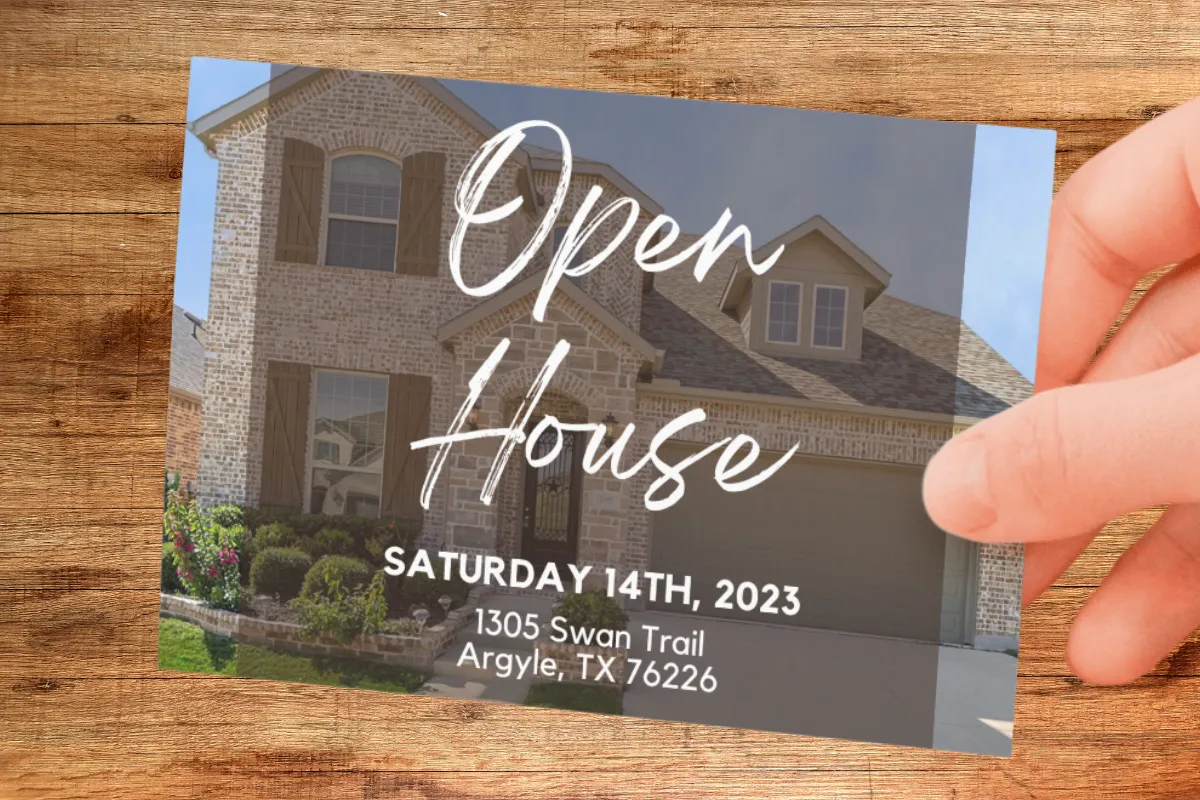 a copy of an Open House invite flyer