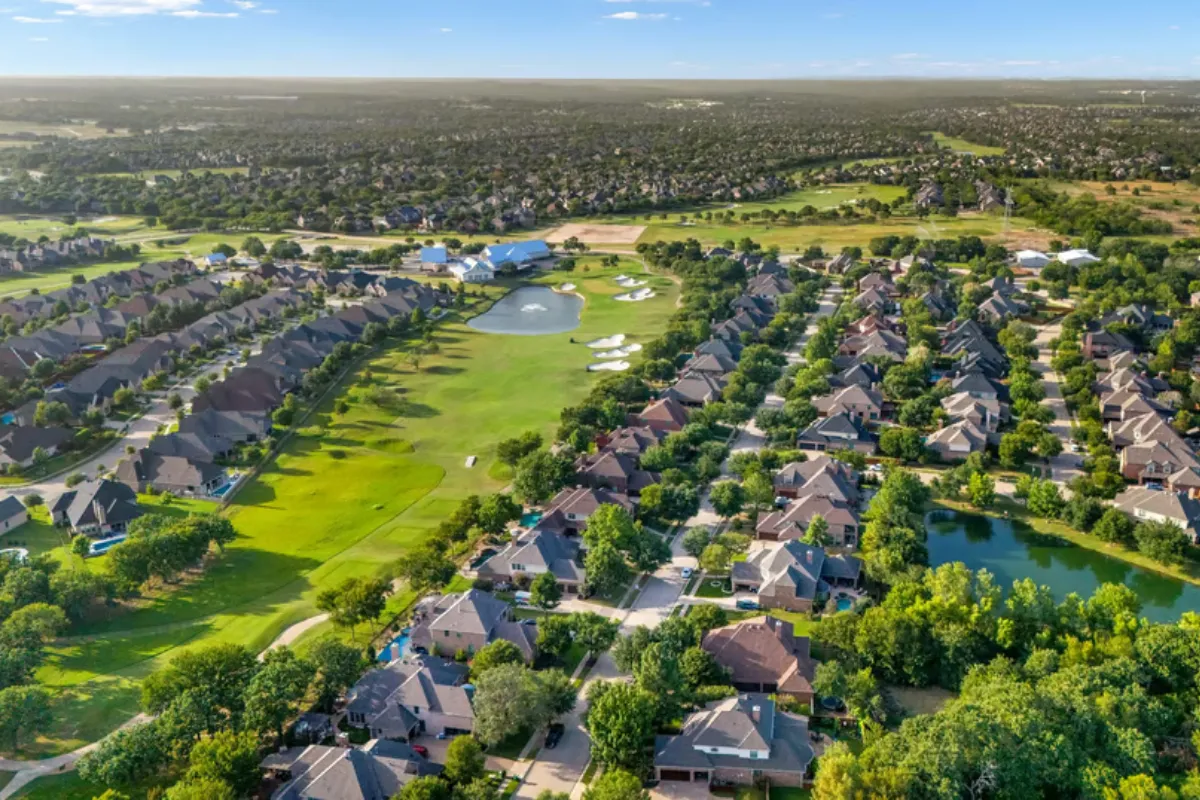 Homes in the Reata neighborhood of Lantana Texas
