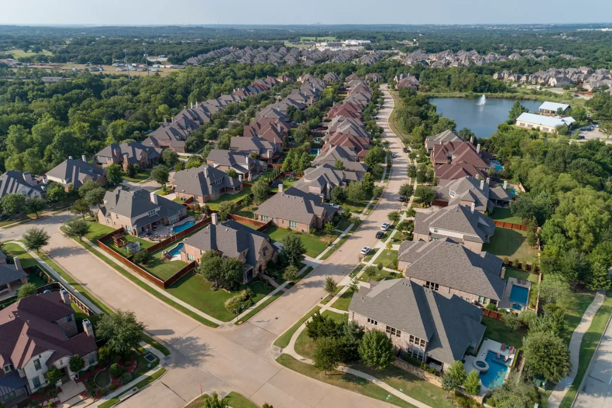 Homes in the Gaillardia neighborhood of Lantana Texas