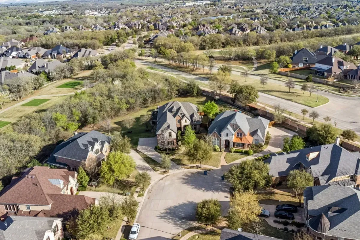 Homes in the Bellaire neighborhood of Lantana Texas