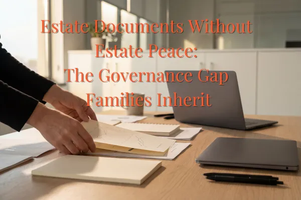 Estate Documents Without Estate Peace: The Governance Gap Families Inherit