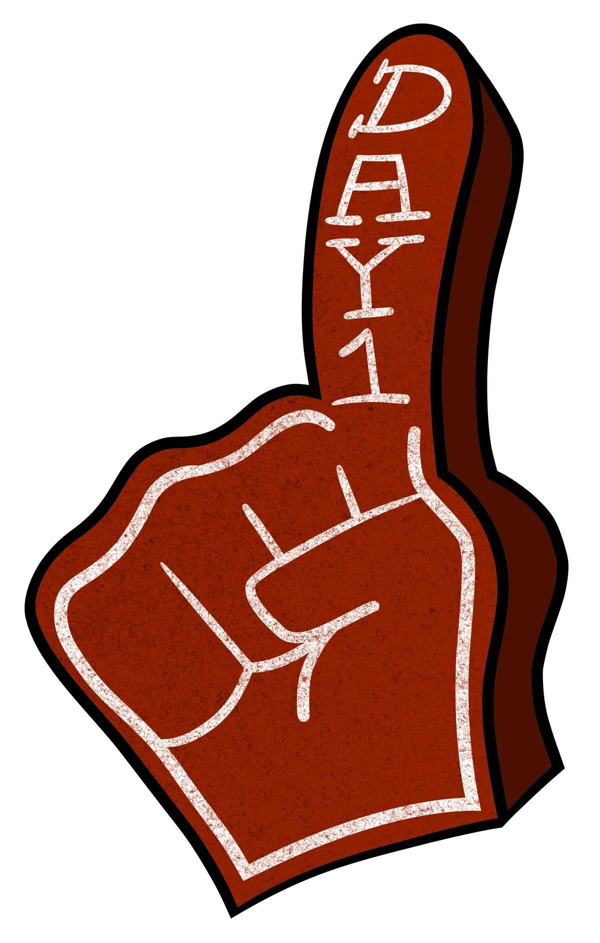 Day One 2025 foam finger artwork