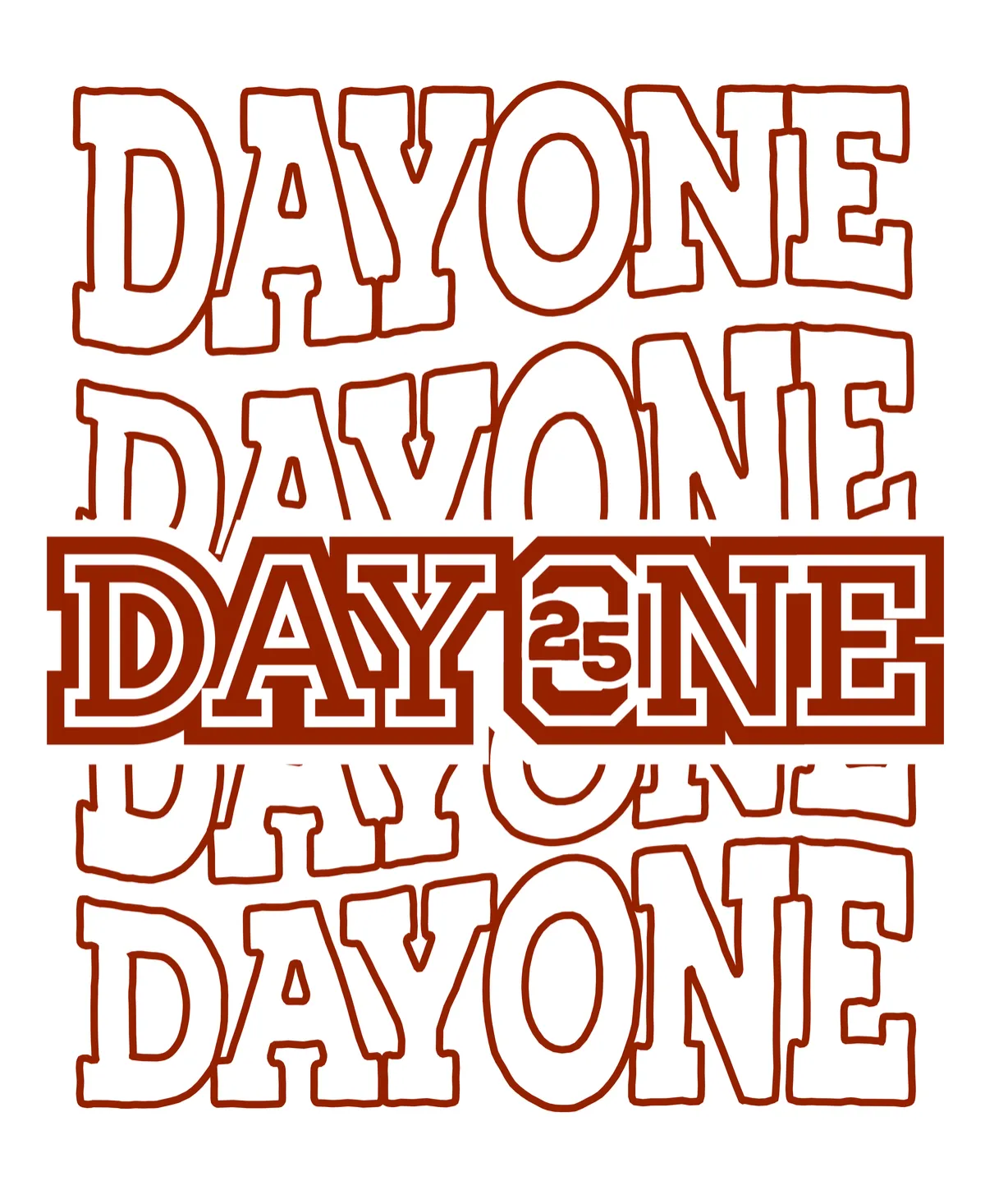 Day One 2025 repeated collegiate type design