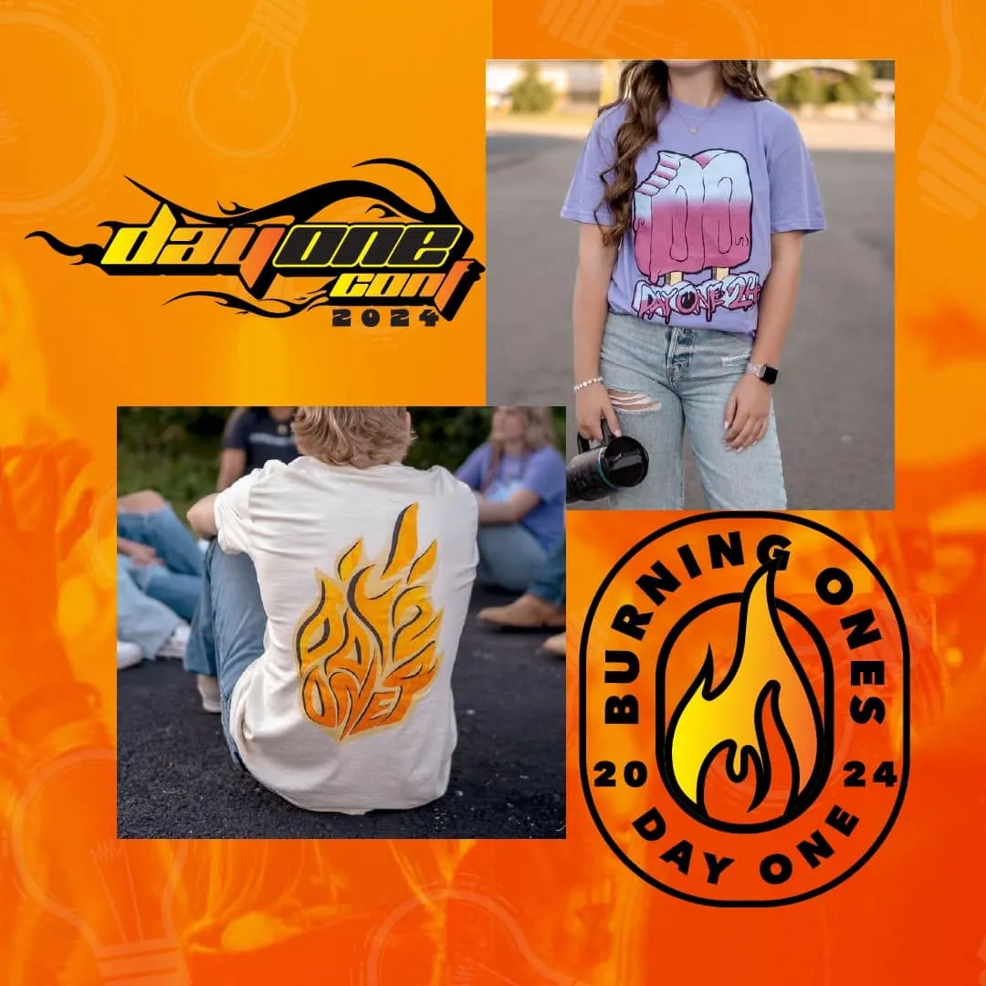 Day One 2024 merch and apparel graphics