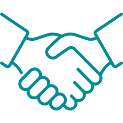 handshake icon symbolizing strategic partnership