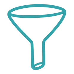 funnel icon in teal