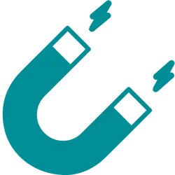 teal magnet icon