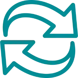 refresh icon representing multi-channel retargeting of ads