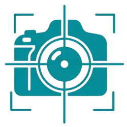 cameral with crosshairs representing targeted 