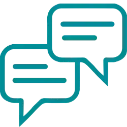 chat icon representing the ability to text instantly