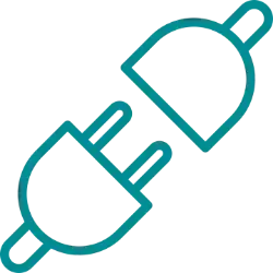 plug icon representing connecting to current system