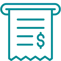 receipt icon representing getting paid