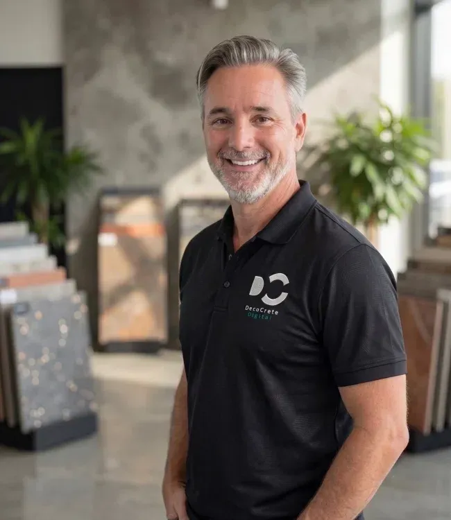Brian Chancy, Founder of DecoCrete Digital and former decorative concrete contractor