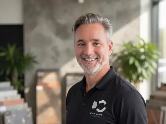 Brian Chancy, Founder of DecoCrete Digital and former decorative concrete contractor