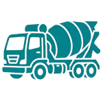 concrete mixer truck or transit mixer used as an icon the mix