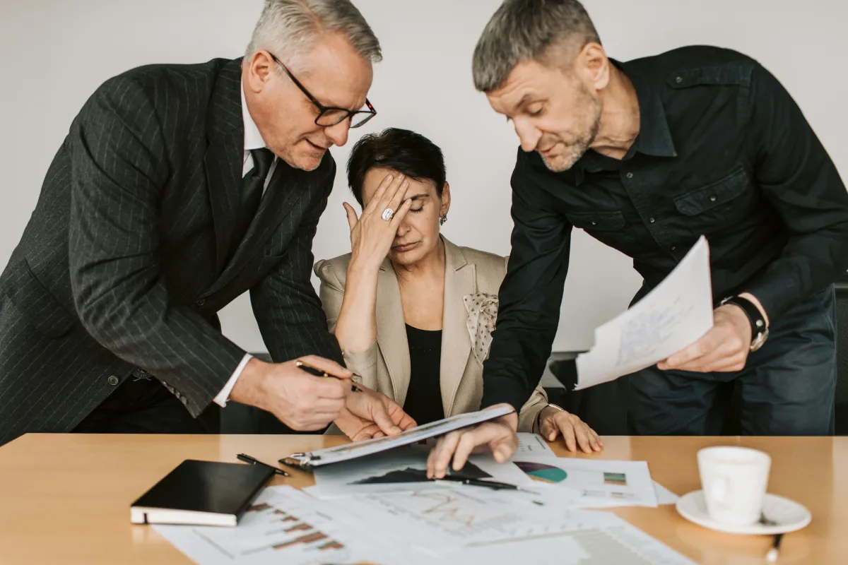 Man stressed due to debt