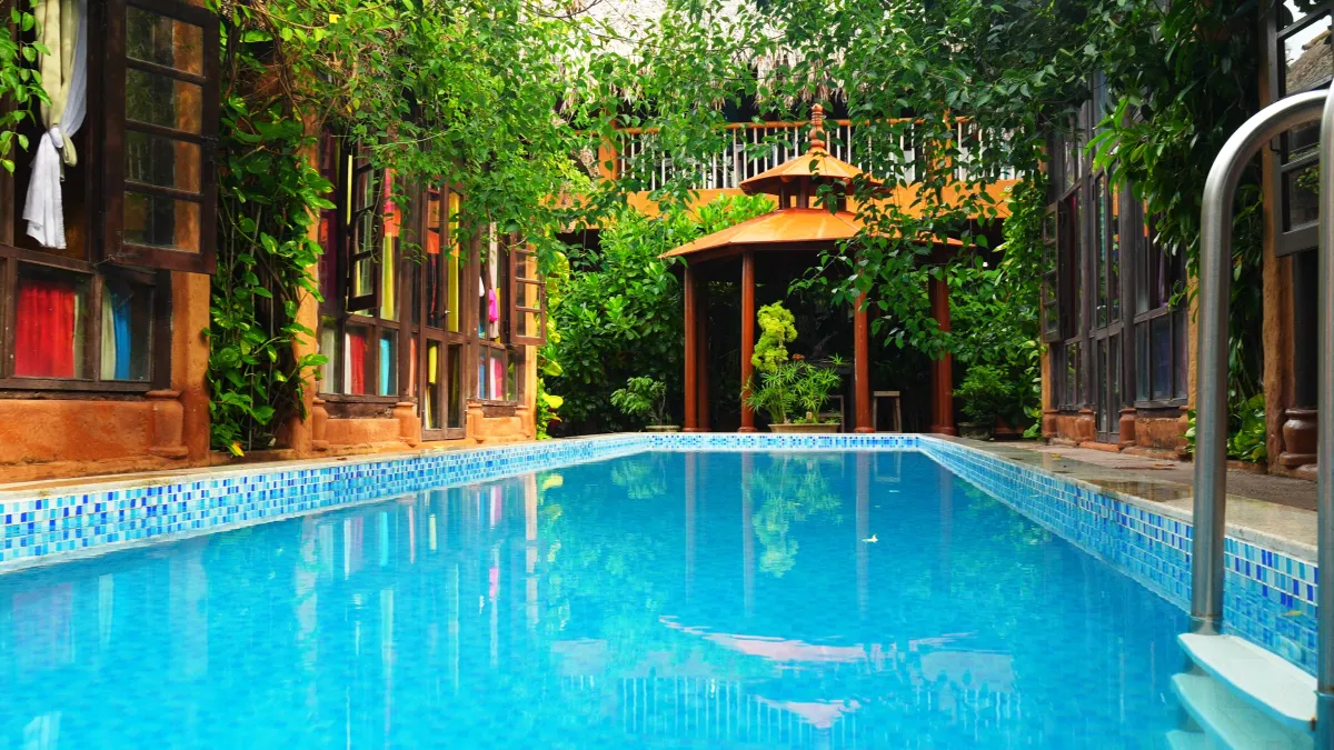 Sunset over a calm ocean with reflection