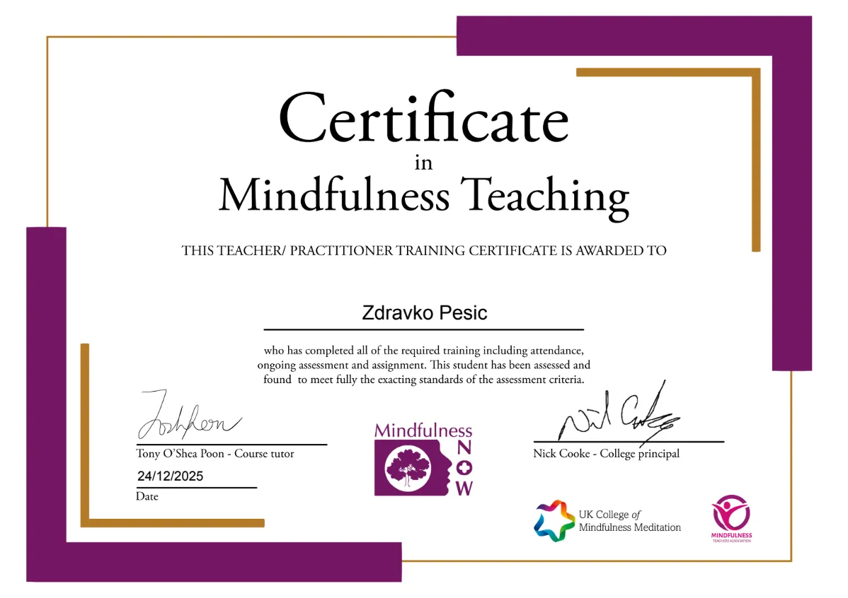 Zdravko Marko Pesic Certifications