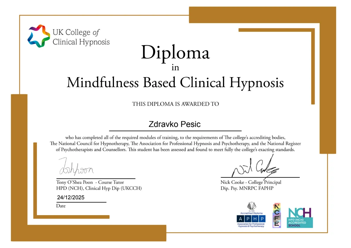 Zdravko Marko Pesic Certifications
