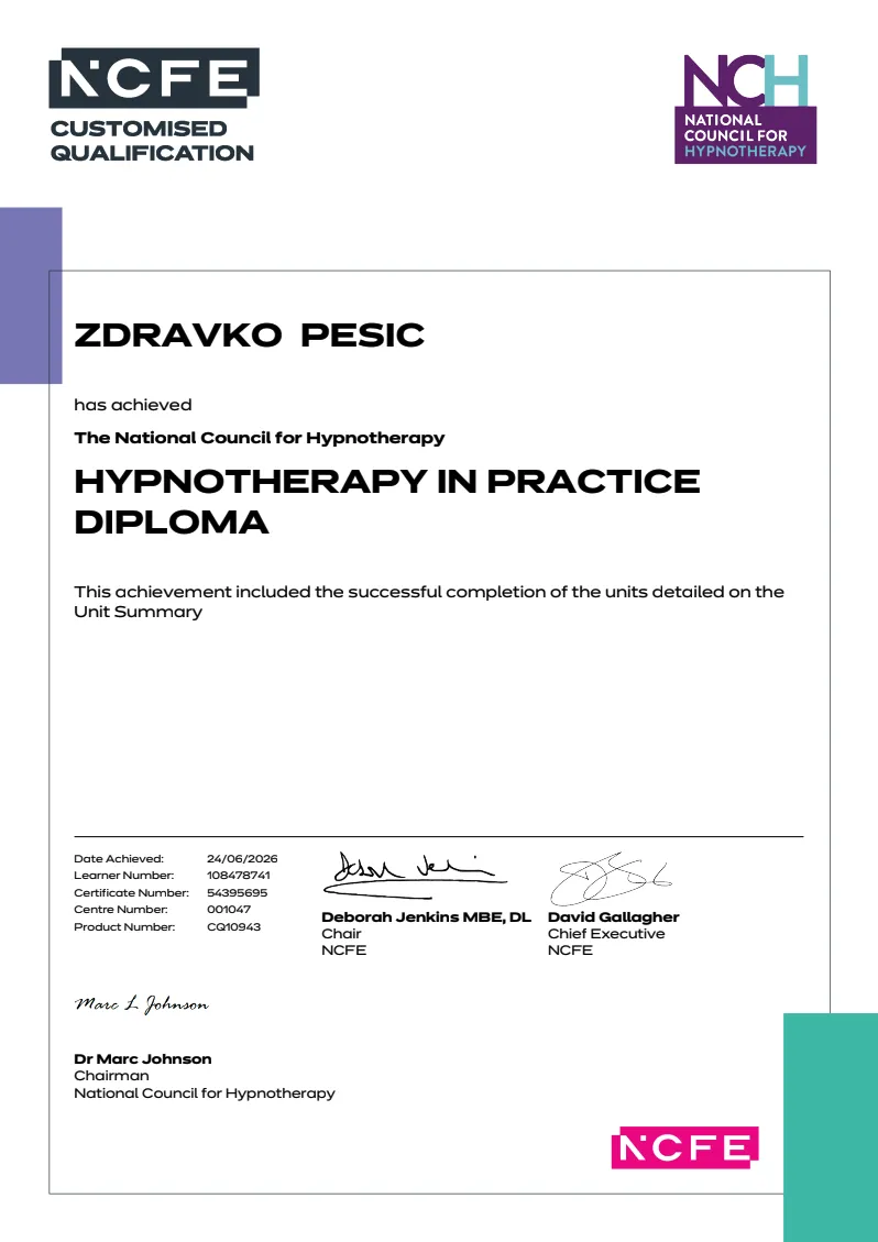 Zdravko Marko Pesic Certifications