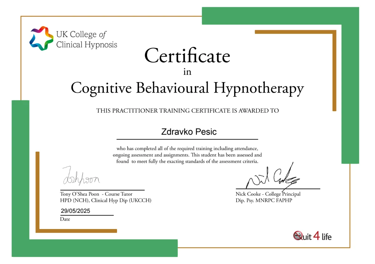 Zdravko Marko Pesic Certifications