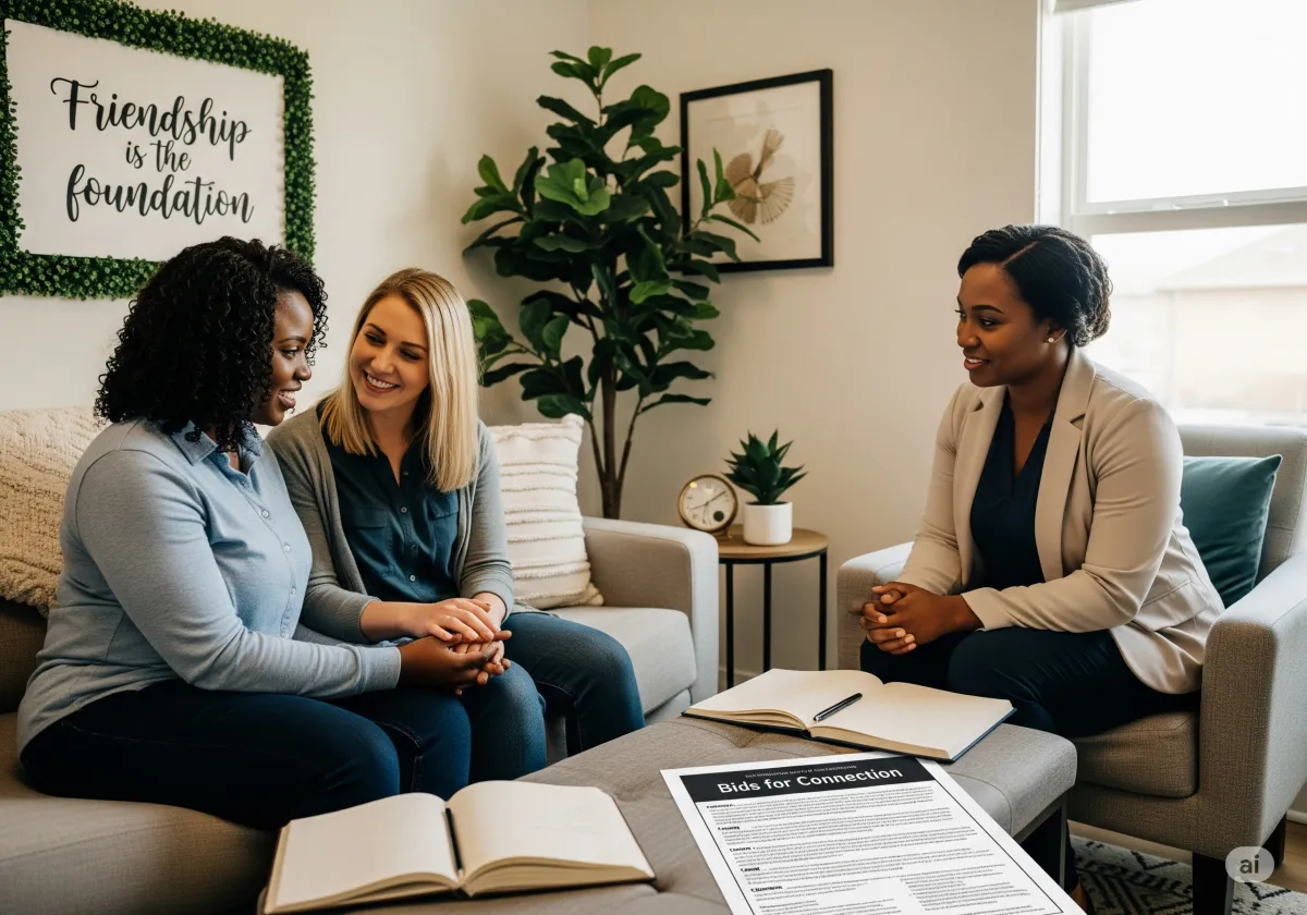 A supportive ACT therapy moment at Cornerstone Wellness Center in Medina, OH, depicting a therapist and client during a transformative breakthrough in a caring setting.