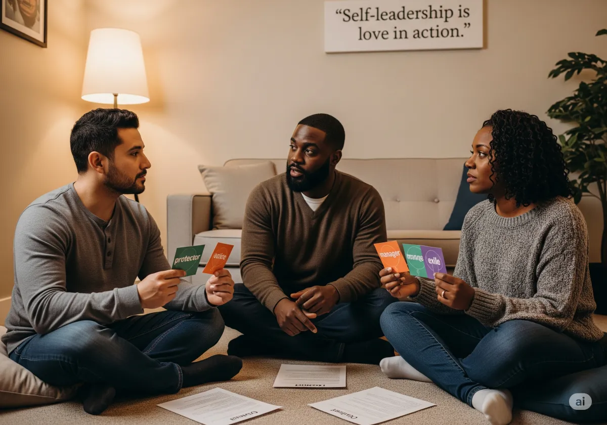 ACT therapy session at Cornerstone Wellness Center in Medina, OH, with therapist David Reece and a Latina teen client in a bright, encouraging therapy space.