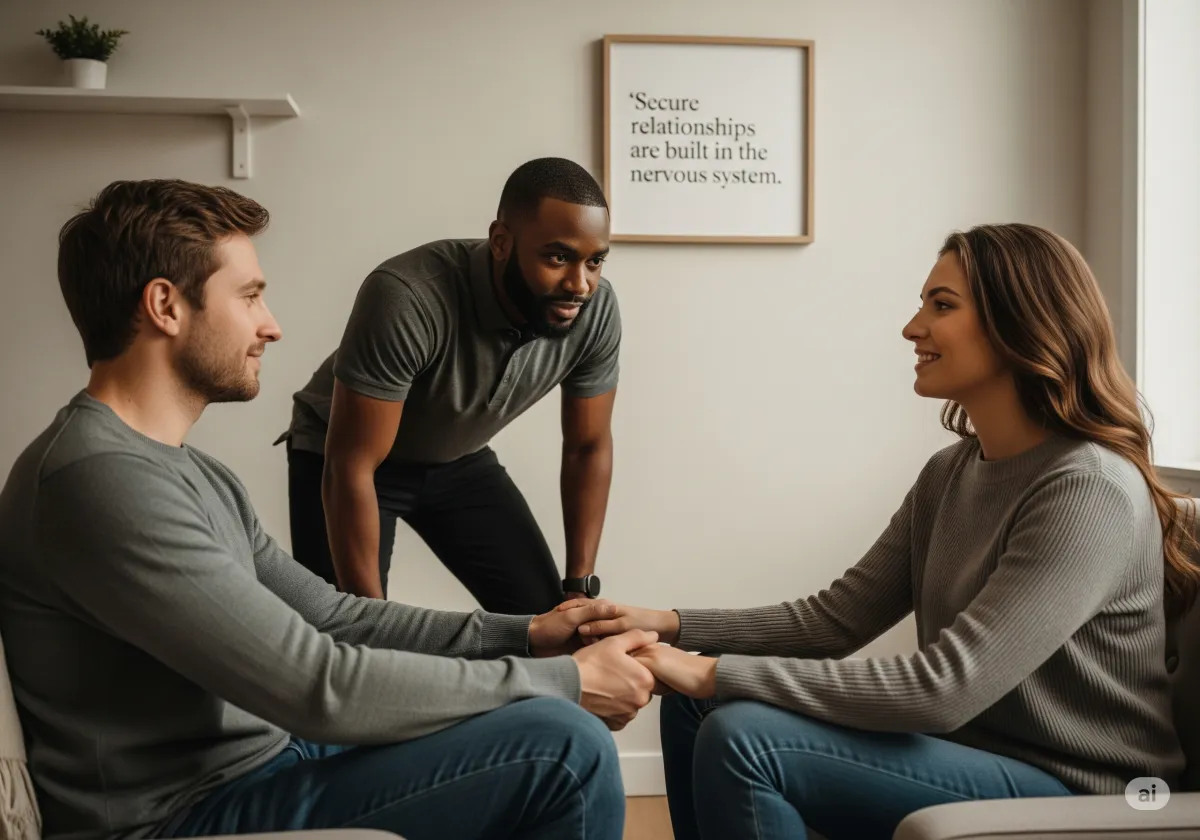 Acceptance and Commitment Therapy session at Cornerstone Wellness Center in Medina, OH, highlighting the supportive relationship between therapist and client in a nurturing environment.