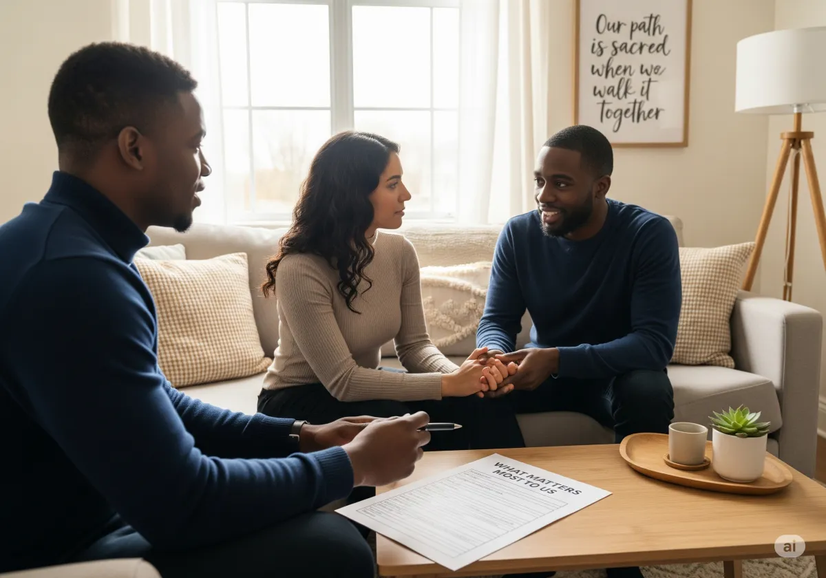 Acceptance and Commitment Therapy session at Cornerstone Wellness Center in Medina, OH, highlighting the supportive relationship between therapist and client in a nurturing environment.
