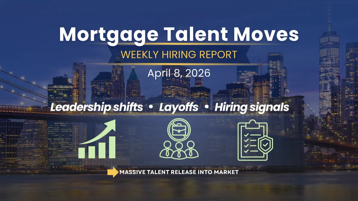 Mortgage industry news category covering hiring trends layoffs leadership changes and market insights