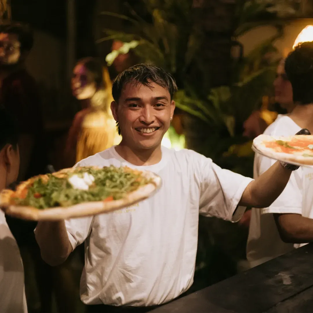 pizza time at the shack lombok in kuta