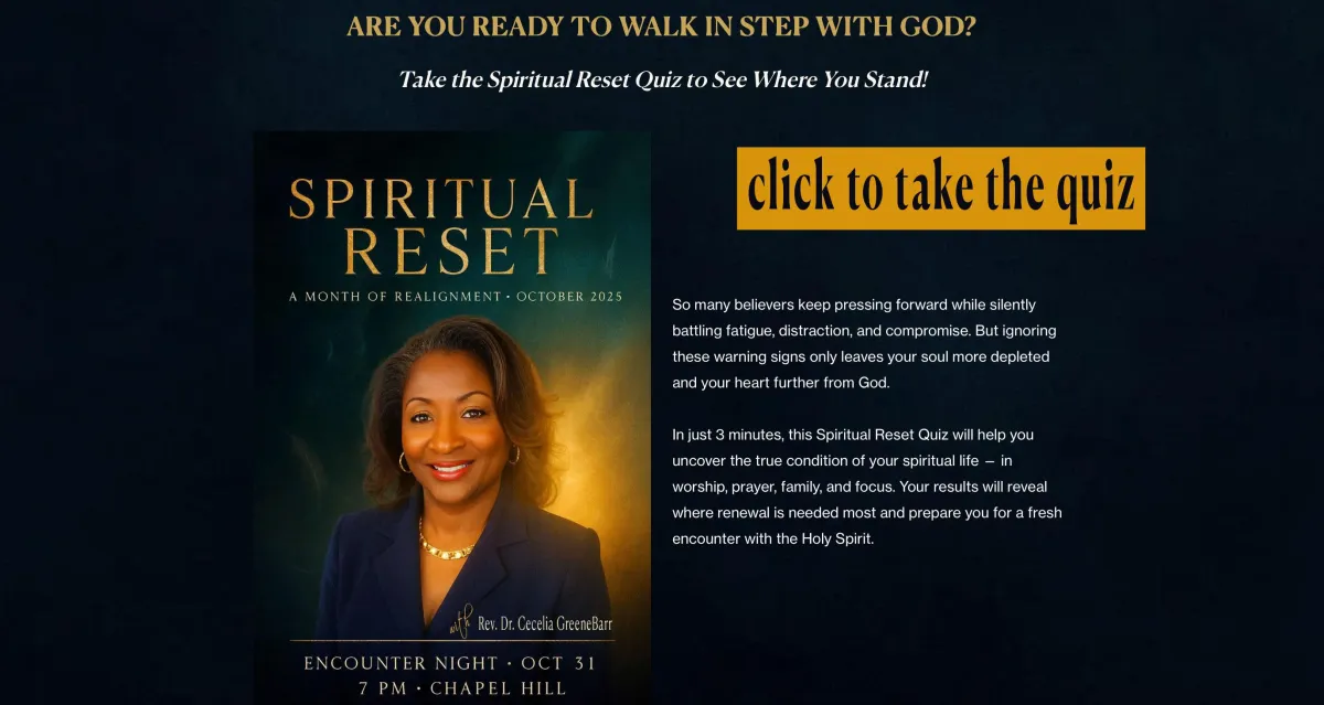 Spiritual Reset Quiz link