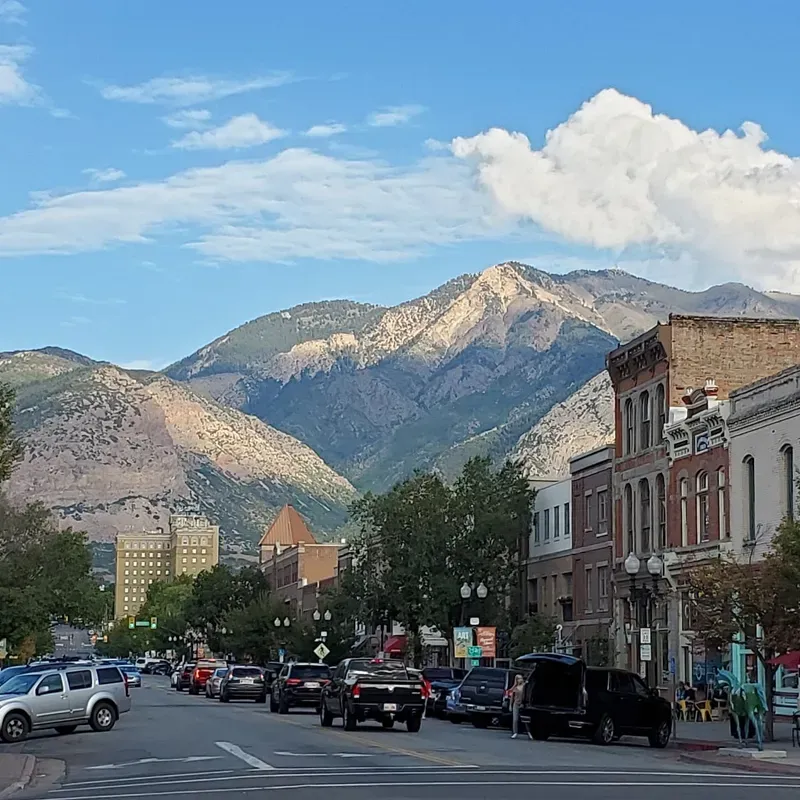 aerial image of Ogden Utah