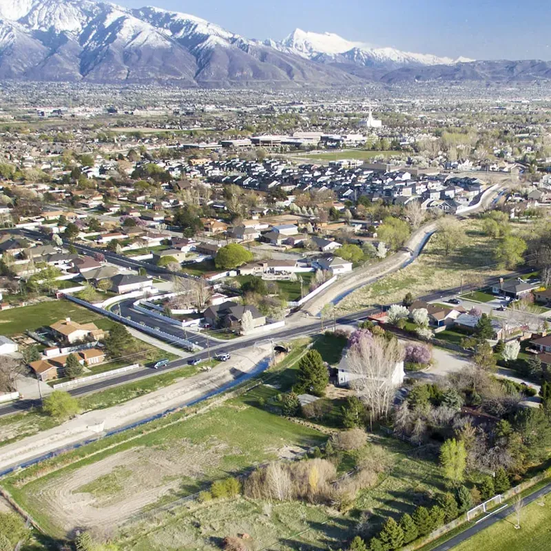 aerial image of West Jordan Utah