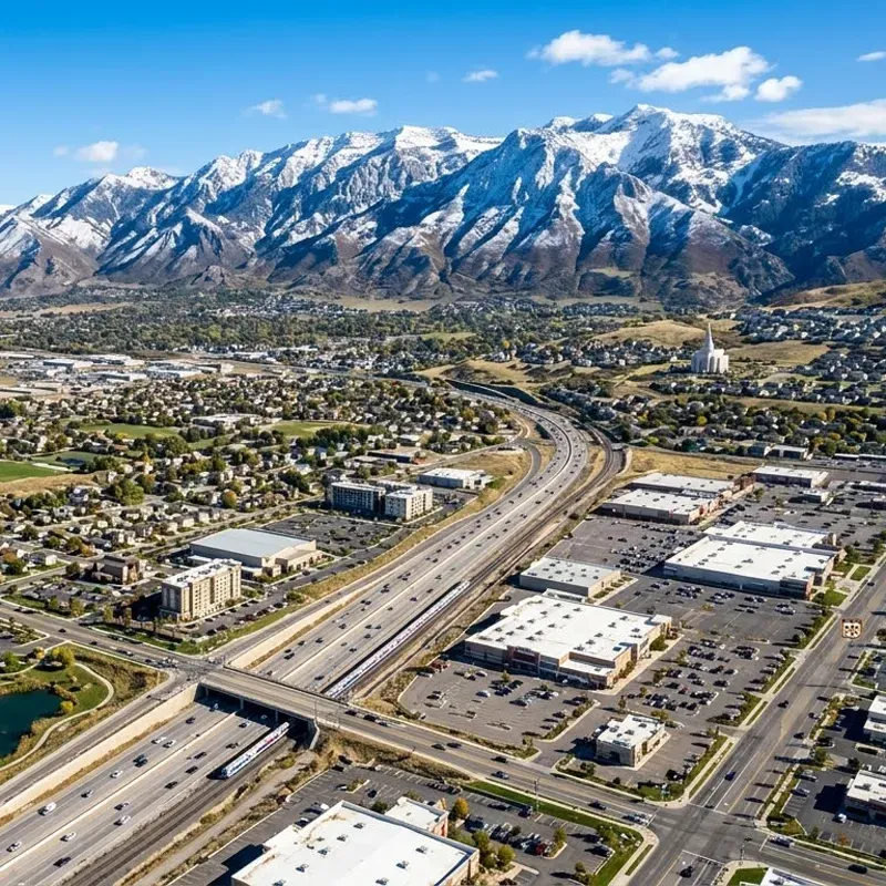 aerial image of Layton Utah