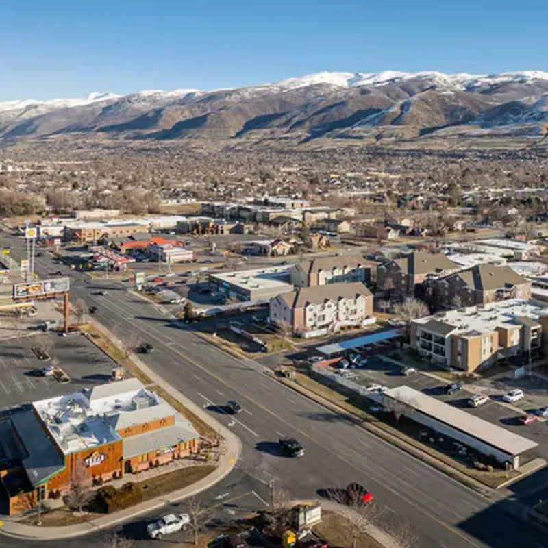 aerial image of Bountiful Utah