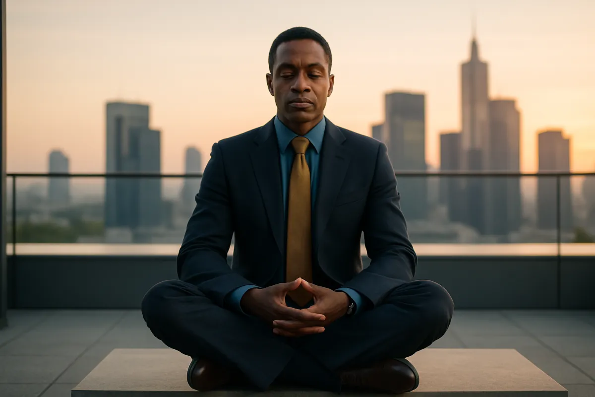man meditating