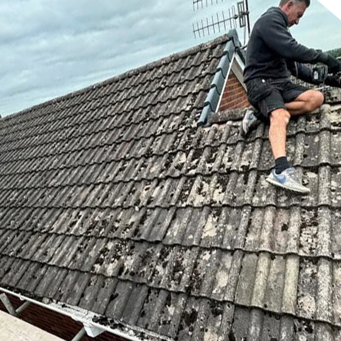 an old roof before replacing by gw roofing services