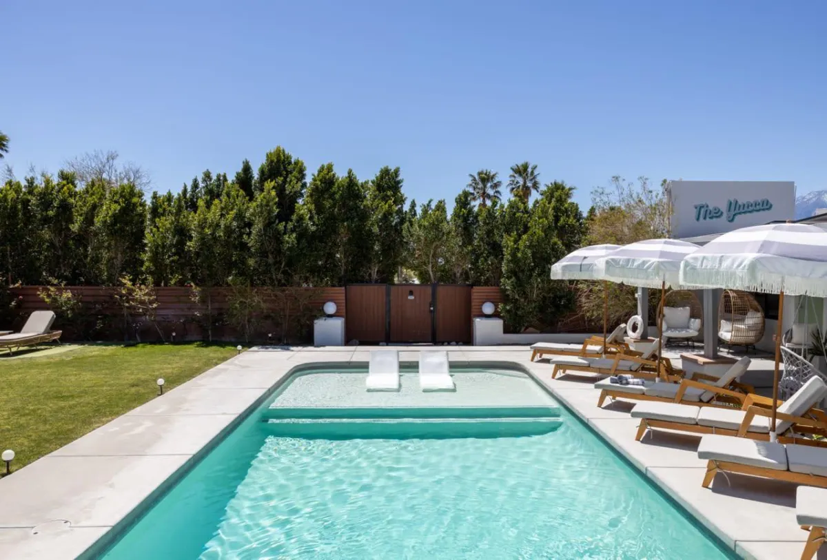 Guests practicing yoga and meditation at Cosmic Activation Retreat in Palm Springs, designed for relaxation, self-discovery, and personal growth.