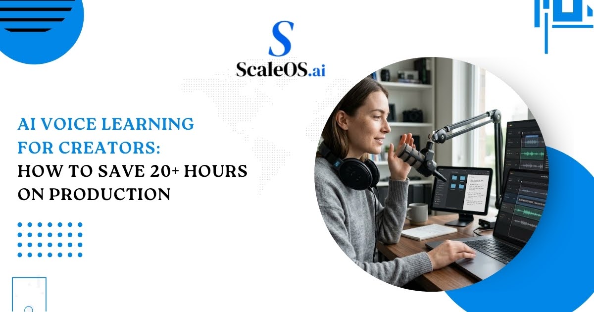 AI voice learning for creators to save 20 plus hours on production