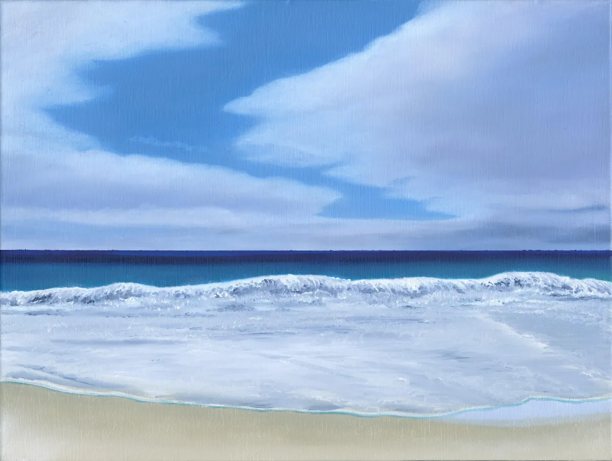 Beach oil painting Vanessa A North ART